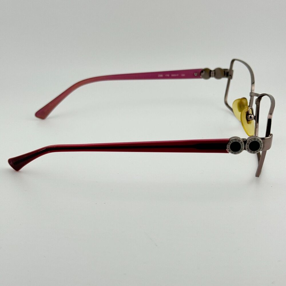 Bvlgari 296 176 Violet-Pink/Red Eyeglasses Frames Silver Pink H12566 - Picture 4 of 8